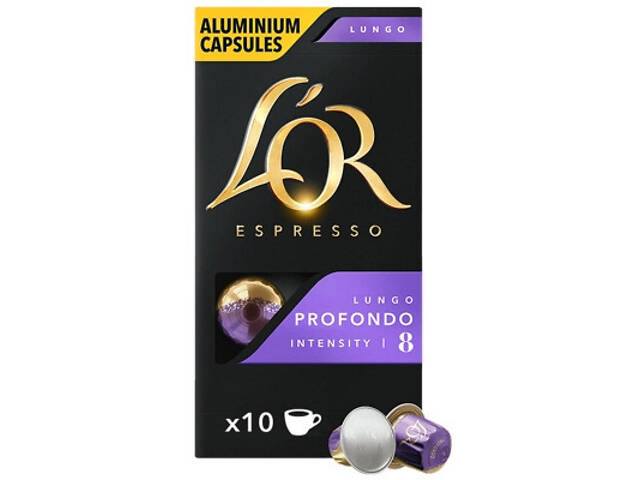 Кава L'OR Lungo Profondo 100% Арабіка в капсулах 10 шт (8711000360569) - Фото 1