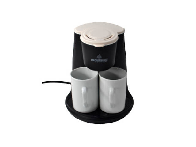 Кавоварка Crownberg CB 1568 краплинна 500 Вт ударостійкий пластик чорний (CB-1568_3444) - Фото 4