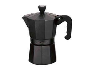 Кавоварка гейзерна алюмінієва Maestro 300мл чорна (MR-1666-6-BLACK)