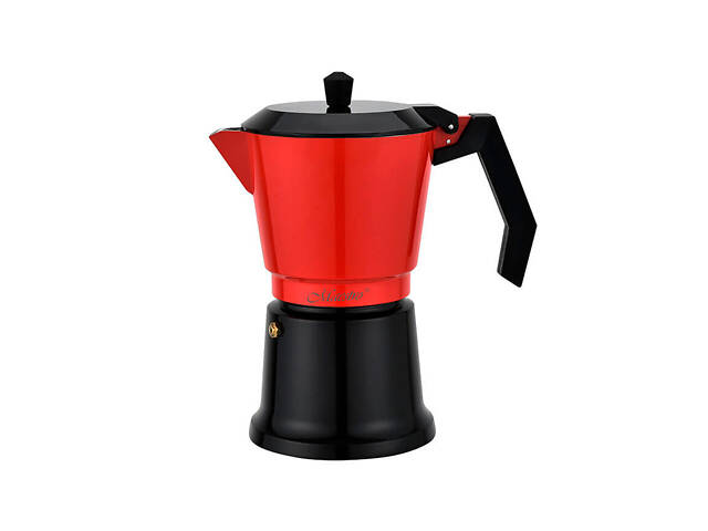 Кофеварка гейзерная алюминиевая Maestro - 300мл красная - Фото 1