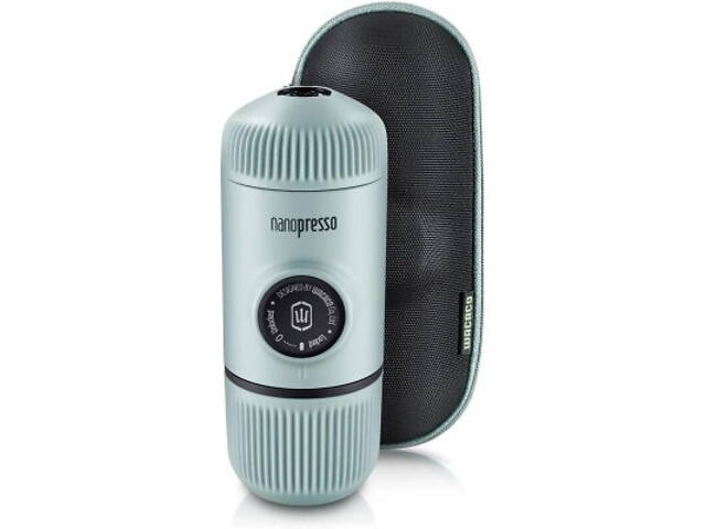 Кавоварка кемпінгова Wacaco Nanopresso з чохлом блакитна (WNANOBLUE) - Фото 1