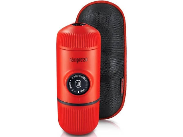 Кавоварка кемпінгова Wacaco Nanopresso з чохлом червона (WNANORED) - Фото 1