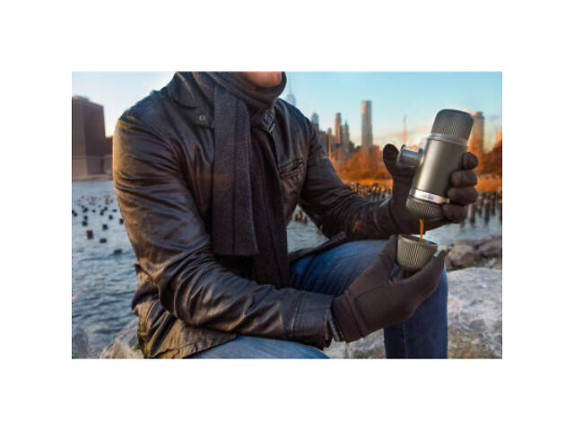 Кавоварка кемпінгова Wacaco Nanopresso з чохлом сіра (WNANOGRcase) - Фото 4