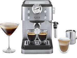 Кавоварка ріжкова Delonghi Linea Classic EM450.M 1325 Вт срібляста