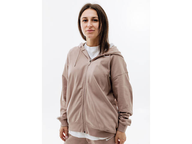 Кофта Nike W NSW JRSY OS FZ HOODIE DM6415-272 - Фото 1
