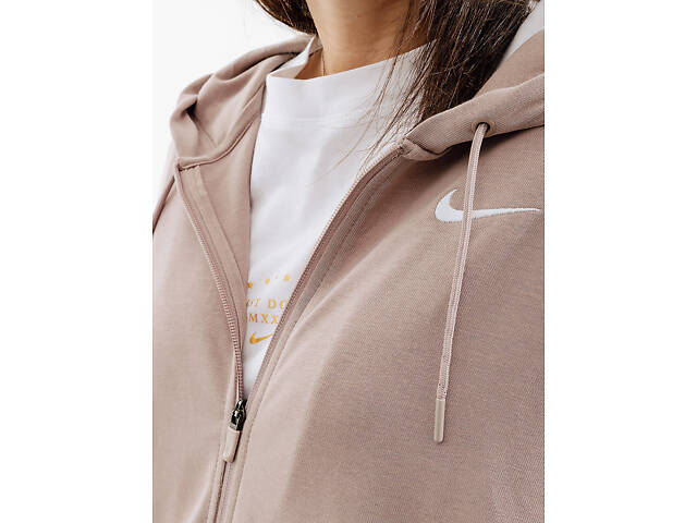 Кофта Nike W NSW JRSY OS FZ HOODIE DM6415-272 - Фото 3