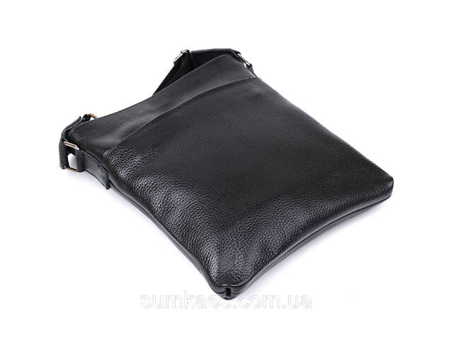 Шкіряна добротна чоловіча сумка через плече SHVIGEL 11603 Чорний - Фото 3