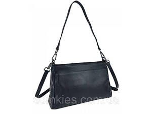 Кожаная женская сумка на плечо UnaBorsetta черный