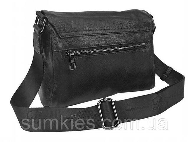 Шкіряна жіноча сумка UnaBorsetta чорний - Фото 3