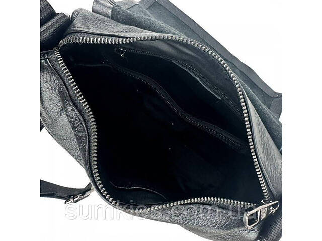 Шкіряна жіноча сумка UnaBorsetta чорний - Фото 6