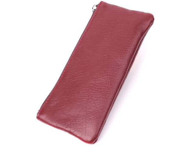 Шкіряна ключниця на блискавці ST Leather 22558 Бордовий - Фото 2