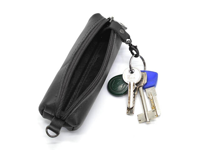 Кожаная ключница тубус TARWA Cylinder GA-Cylin-3md черная - Фото 4