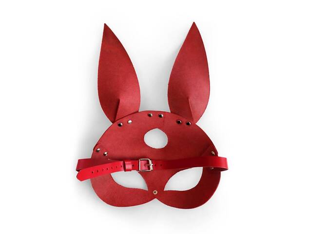 Кожаная маска Зайки Art of Sex Bunny mask Красный - Фото 3