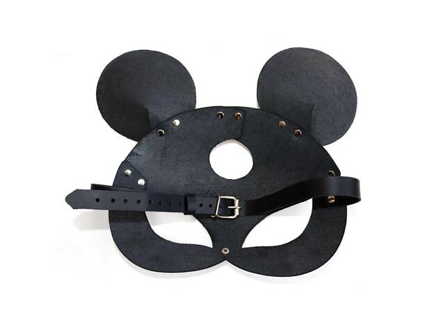 Кожаная маска зайки Art of Sex Mouse Mask Черный - Фото 3