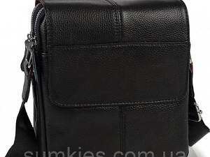 Шкіряна сумка чоловіча 21х24х6, барсетка через плече м'яка, месенджер для гаджетів BEXHILL TD-21334A