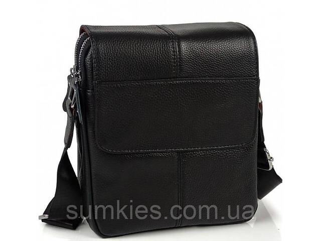 Шкіряна сумка чоловіча 21х24х6, барсетка через плече м'яка, месенджер для гаджетів BEXHILL TD-21334A - Фото 1