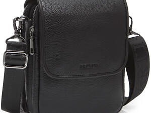 Кожаная мужская сумка-мессенджер 24х20х6, барсетка через плечо Tiding Bag TD-23433 черная