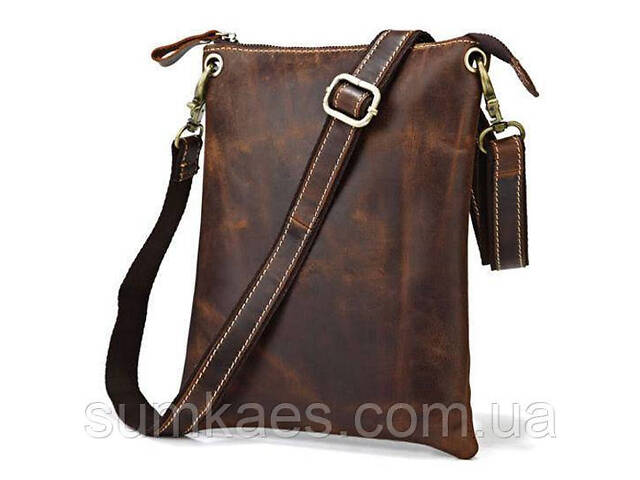 Шкіряна чоловіча сумка Vintage 14061 коричнева - Фото 1