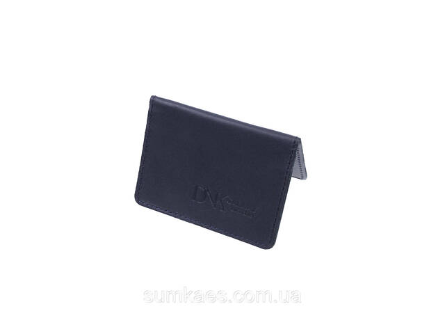 Шкіряна міні обкладинка для документів (ID-паспорт) DNK mini okno R синя - Фото 5