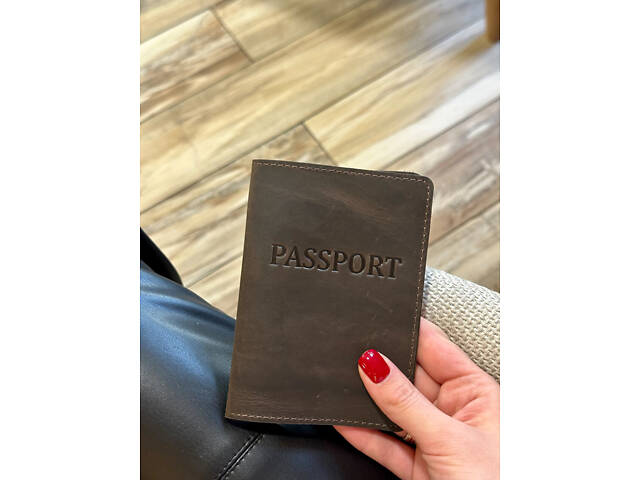 Шкіряна обкладинка для паспорта з написом 1940 - Фото 3