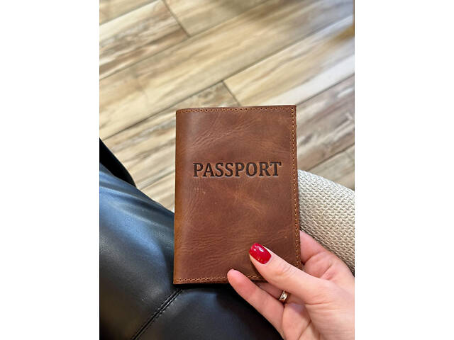 Шкіряна обкладинка для паспорта з написом 1940 - Фото 5