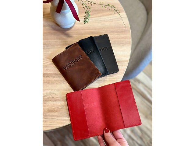 Шкіряна обкладинка для паспорта з написом 1940 - Фото 7