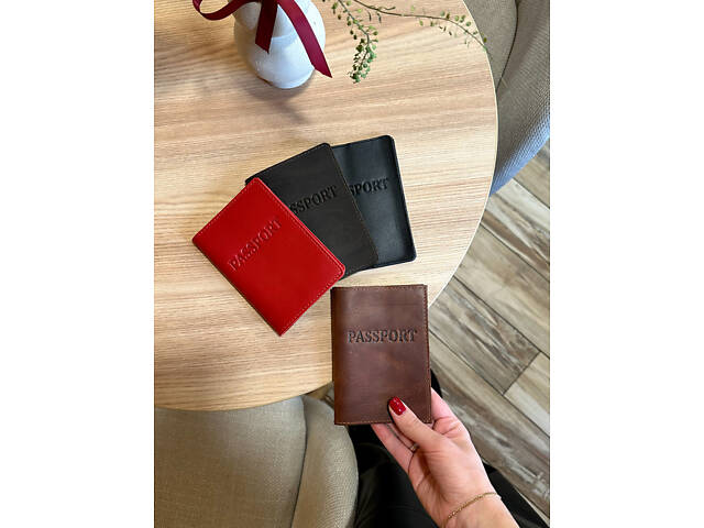 Шкіряна обкладинка для паспорта з написом 1940 - Фото 9