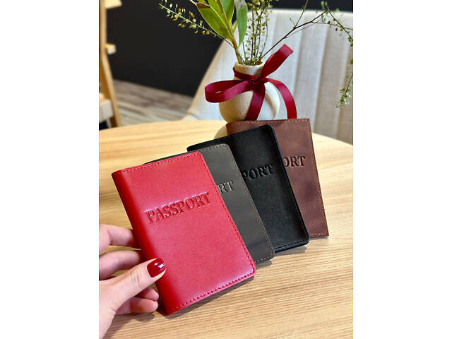 Шкіряна обкладинка для паспорта з написом 1940 - Фото 10