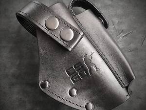 Кожаная поясная кобура для пистолета ПМ| CS GO | на скобе| чёрная