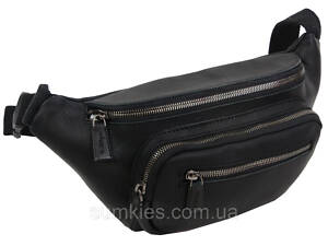 Шкіряна сумка на пояс, бананка Mykhail Ikhtyar, Україна чорна