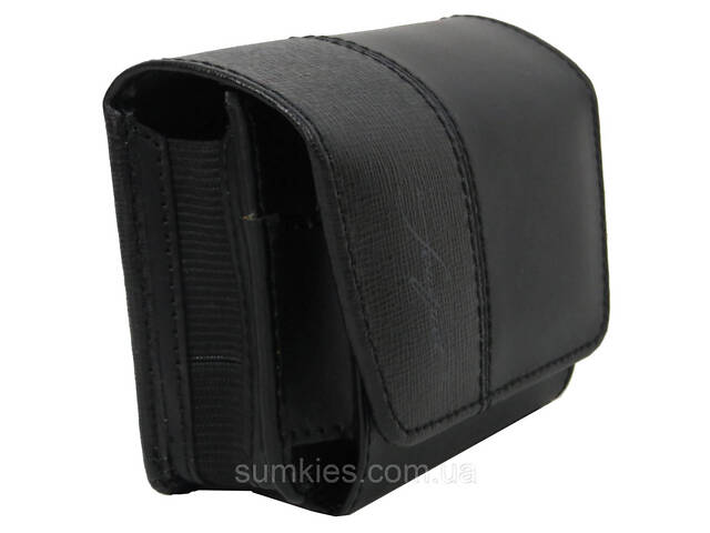 Шкіряна сумка на ремінь для запальнички, інших дрібниць Fouquet чорна - Фото 5
