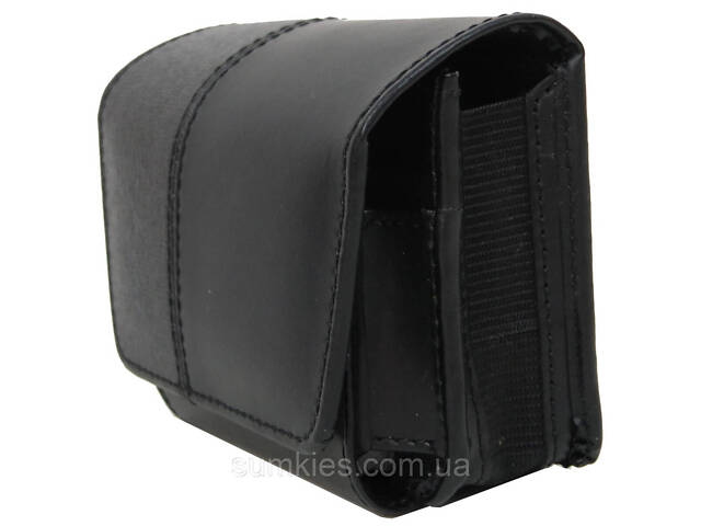 Шкіряна сумка на ремінь для запальнички, інших дрібниць Fouquet чорна - Фото 7