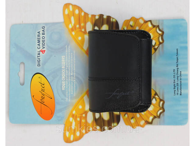 Шкіряна сумка на ремінь для запальнички, інших дрібниць Fouquet чорна - Фото 10