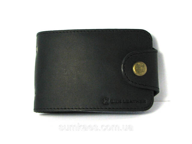 Кожаная визитница черная обложка для визиток, проездных документов, дисконтых карт натуральная кожа - Фото 2