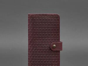 Шкіряне бордове портмоне 7.0 Карбон BlankNote