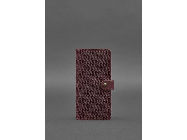 Шкіряне бордове портмоне 7.0 Карбон BlankNote - Фото 1