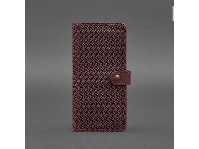 Шкіряне бордове портмоне 7.0 Карбон BlankNote - Фото 5