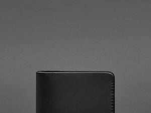 Шкіряний портмоне 4.4 (з затискачем) чорний краст BlankNote