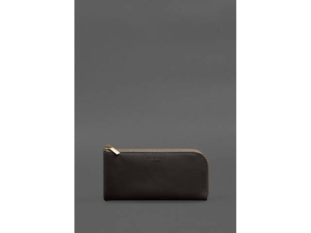 Шкіряний портмоне-купюрник на блискавці BlankNote 14.1 темно-коричневий. - Фото 2