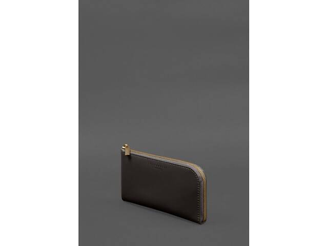 Шкіряний портмоне-купюрник на блискавці BlankNote 14.1 темно-коричневий. - Фото 4