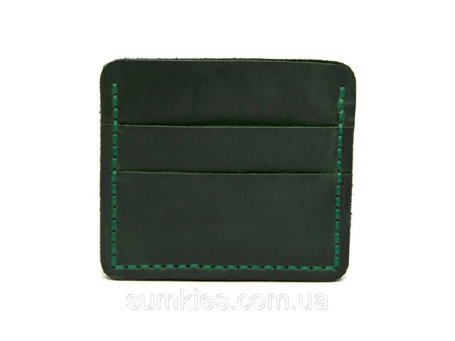 Шкіряне зелене портмоне-кард кейс Gofin SKG-10025 - Фото 1