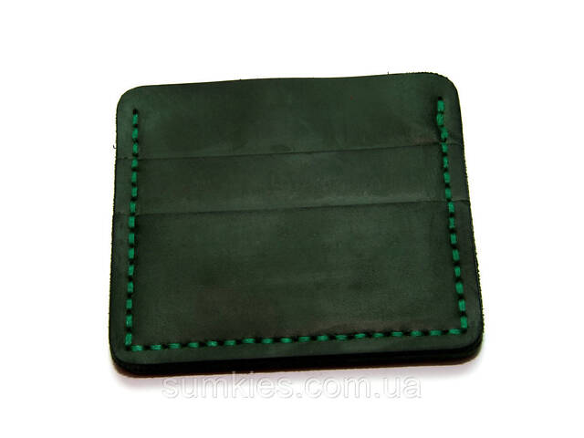 Шкіряне зелене портмоне-кард кейс Gofin SKG-10025 - Фото 3