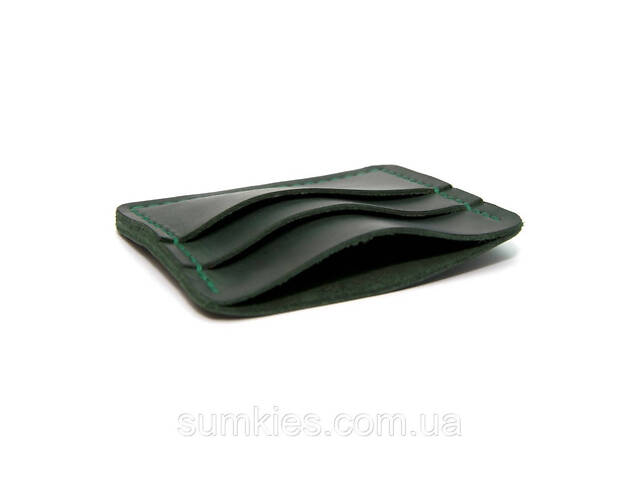 Шкіряне зелене портмоне-кард кейс Gofin SKG-10025 - Фото 7