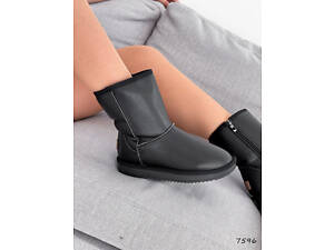 Кожаные женские угги ITTS с замком, зимние сапоги 36р-23,5 см код 7596