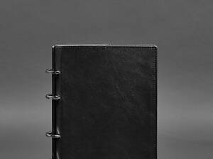 Шкіряний блокнот на кільцях 9.0 з твердою вугільно-чорною обкладинкою BlankNote.