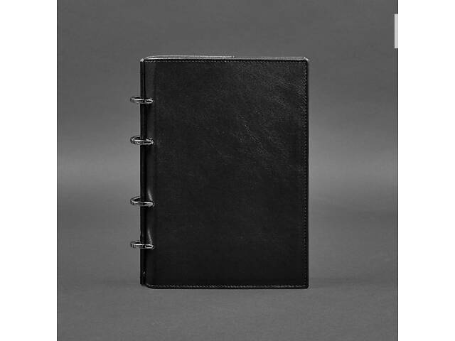Шкіряний блокнот на кільцях 9.0 з твердою вугільно-чорною обкладинкою BlankNote. - Фото 5