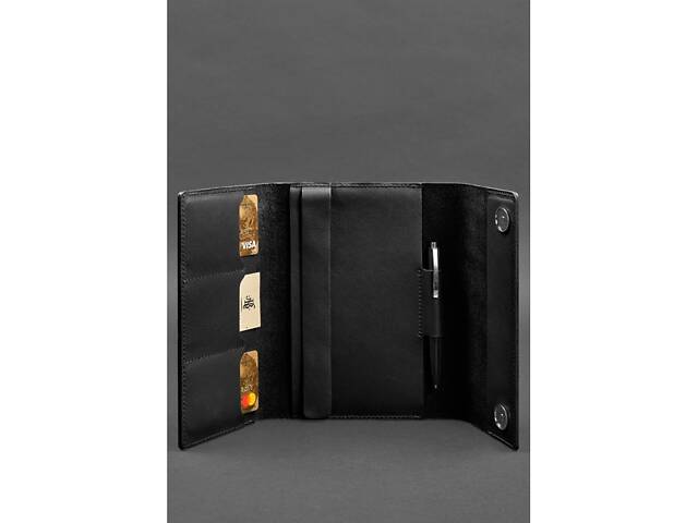 Шкіряний блокнот (Софт-бук) BlankNote 5.1 вугільно-чорний - Фото 4