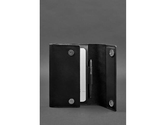 Шкіряний блокнот (Софт-бук) BlankNote 5.1 вугільно-чорний - Фото 5