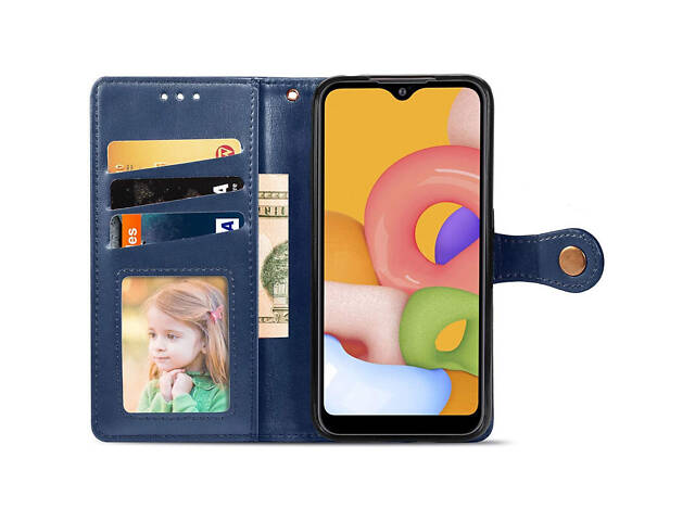 Шкіряний чохол-книжка GETMAN Gallant (PU) для Samsung Galaxy A53 5G Синій - Фото 3