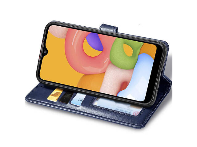 Шкіряний чохол-книжка GETMAN Gallant (PU) для Samsung Galaxy A53 5G Синій - Фото 5